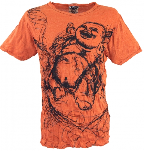 Sure Herren T-Shirt Happy Buddha - rostorange