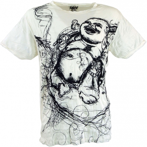 Sure men`s T-shirt Happy Buddha - white