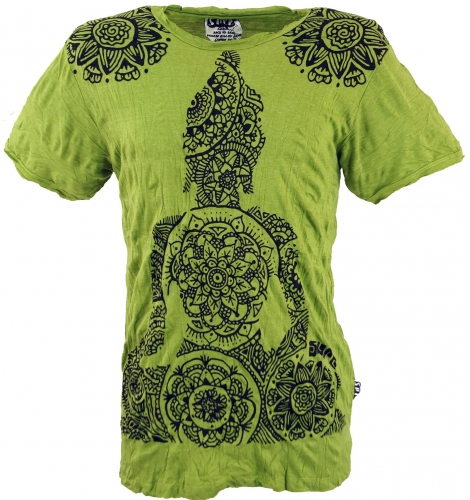 Sure Herren T-Shirt Mandala Buddha - lemon
