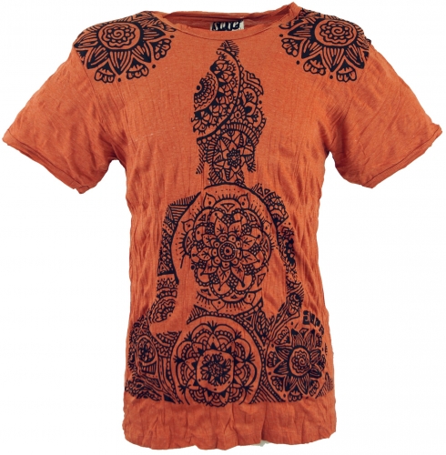 Sure Herren T-Shirt Mandala Buddha - rostorange
