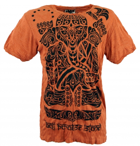 Sure Herren T-Shirt Tribal Ganesha - rostorange