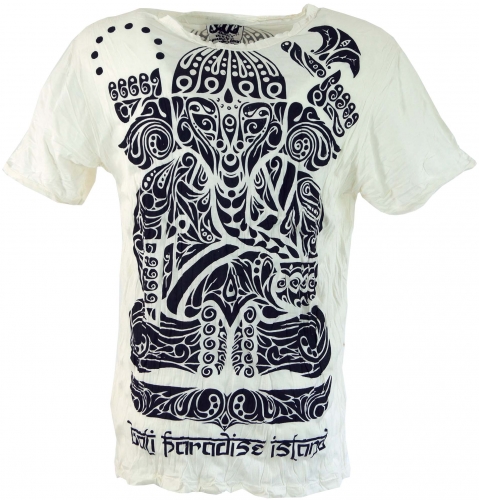Sure men`s T-shirt Tribal Ganesha - white