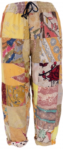 Unique patchwork pants Bali, boho cotton pants - mango