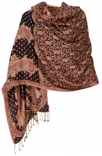 Indian scarf, stole with paisley pattern, shawl - motif 5 - 180x70 cm