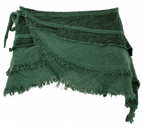 Goa cacheur in natural look, mini skirt, wrap skirt belt - dark green