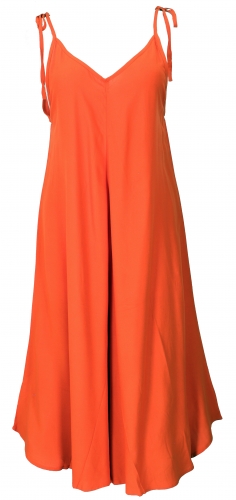 Boho jumpsuit, ankle-length summer jumpsuit, pants dress - orange