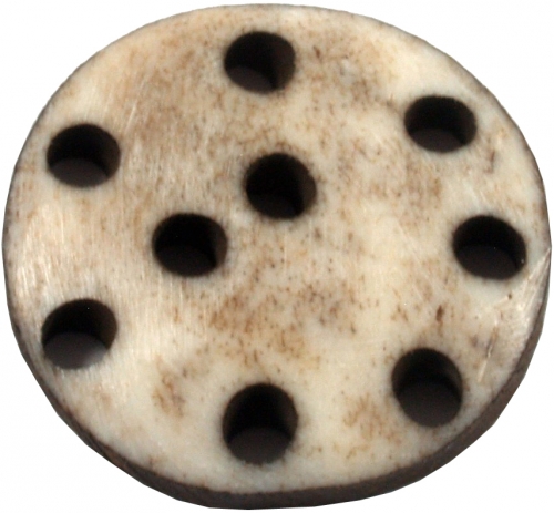 Tibet Knopf aus Horn - 8 2,5 cm