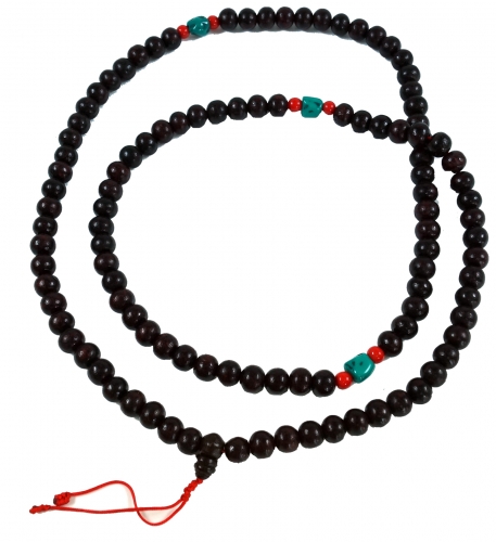 Tibetan mala, wooden beads mala 2 (prayer chain) - model 26 - 80 cm