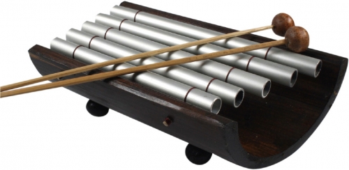 Tisch Klangspiel, Musik Percussion Rhythmus Klang Instrumente  - Modell 2 - 8x20x11 cm 