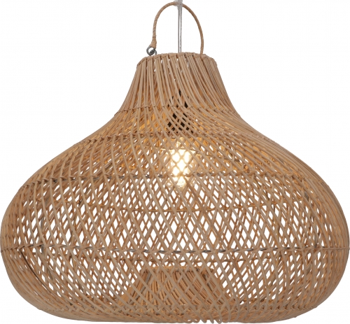 Ceiling lamp/ceiling light, handmade in Bali from natural material, rattan - Alcudia model - 42x48x48 cm  48 cm