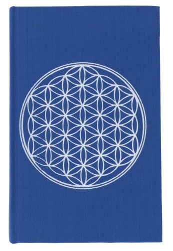Notizbuch, Tagebuch - Blume des Lebens blau - 17x11x1 cm 
