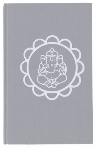 Notizbuch, Tagebuch - Ganesh Mandala grau - 17x11x1 cm 