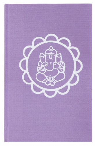 Notizbuch, Tagebuch - Ganesh Mandala violett - 17x11x1 cm 