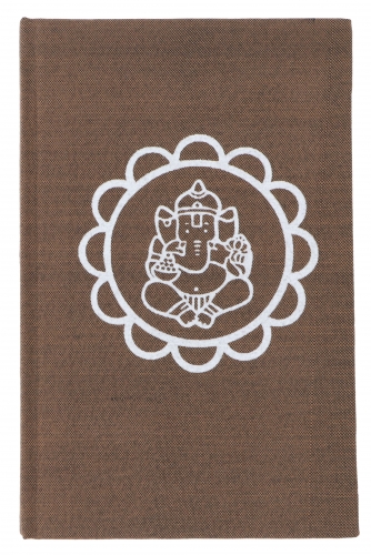 Notizbuch, Tagebuch - Ganesh Mandala braun - 17x11x1 cm 