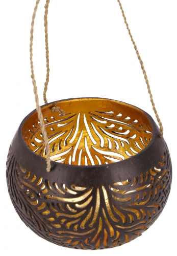 Hanging coconut tealight, decorative pot - model 6 - 9x11,5x11,5 cm  11,5 cm