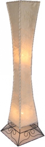 Stehlampe / Stehleuchte, Kokosfaser - Modell Titania - 118x25x25 cm 