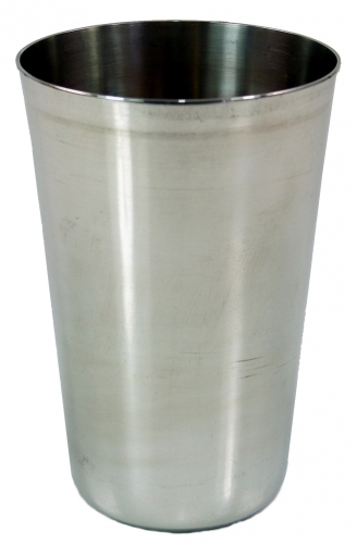 Stainless steel mug, lassi mug - 11,5x7,5x7,5 cm  7,5 cm