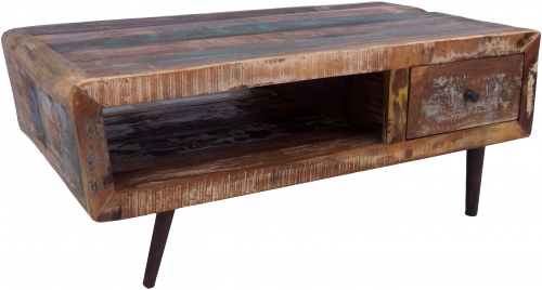 Vintage coffee table, coffee table made from recycled wood - model 4 - 45x110x60 cm 