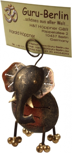 Business card holder, photo holder `Elephant` - 10x7x5,5 cm 