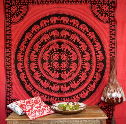 Wandbehang, Wandtuch, Mandala, Tagesdecke Keltisch - Design 17 - 190x220x0,2 cm 