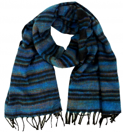Soft Goa scarf/stole, shawl, fluffy blanket - blue - 200x100 cm