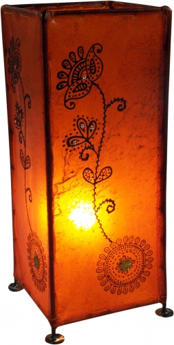 Henna lamp, leather table lamp/table lamp - Agra model - 38x17x17 cm 
