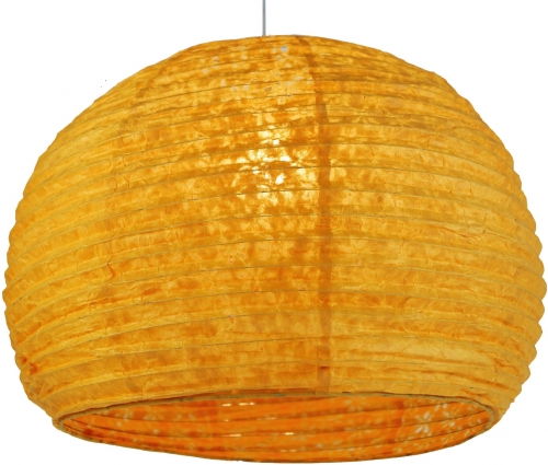 Half-round Lokta paper lampshade, boho hanging lamp Coronada -  40 cm orange