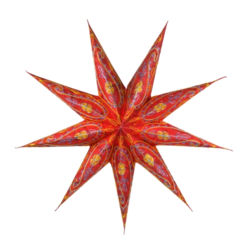 Faltbarer Advents Leucht Papierstern, Weihnachtsstern 60 cm - Stella rot