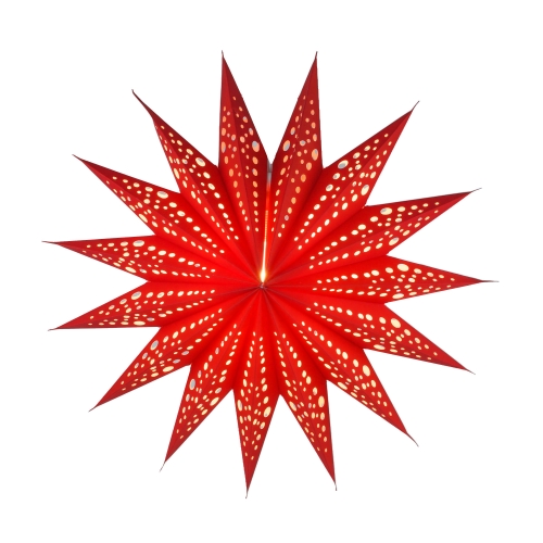 Faltbarer Advents Leucht Papierstern, Weihnachtsstern 40 cm - Aristea rot
