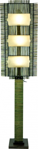 Stehlampe / Stehleuchte, exotische Leuchte aus Naturmaterial - Kokopelli Mata Floor natur - 180x50x50 cm  50 cm