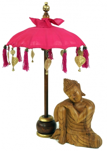 Zeremonienschirm, asiatischer Dekoschirm - klein / pink - 68x40x40 cm 