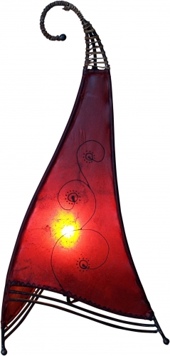 Henna lamp, leather table lamp/table lamp - Bangsal - red - 45x24x21 cm 