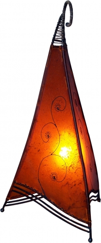 Henna lamp, leather table lamp/table lamp - Bangsal - orange - 45x24x21 cm 