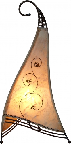 Henna lamp, leather table lamp/table lamp - Bangsal - white - 45x24x21 cm 