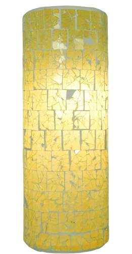 Deckenlampe / Deckenleuchte Miraflor, handgemacht in Bali, Fiberglas mit Glasmosaik - 30x12x12 cm 