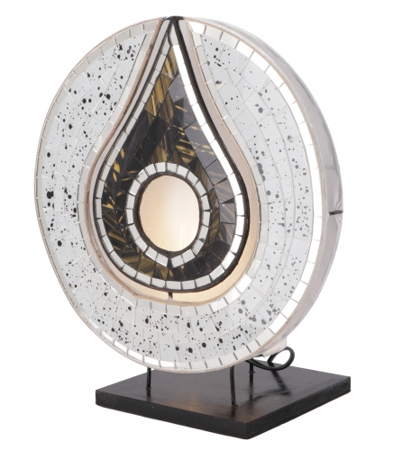 Table lamp/table lamp, handmade in Bali, glass mosaic - model Roti - 35x30x17 cm 