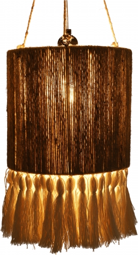 Deckenlampe / Deckenleuchte, in Bali handgefertigt aus Juteschnur - Modell Limasol - 30x20x20 cm 