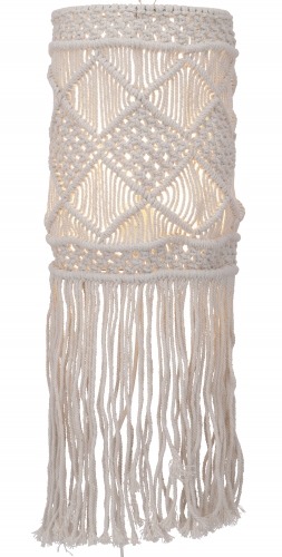 Wandlampe / Wandleuchte, in Bali handgefertigt aus Makramee - Modell Suleila - 60x20x12 cm 