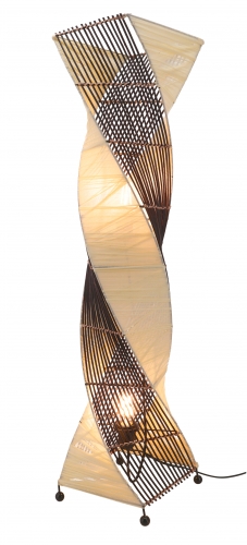 Stehlampe / Stehleuchte, in Bali handgemacht aus Naturmaterial,  - Modell Twister - 99x23x23 cm 