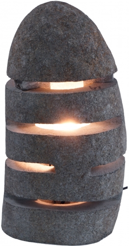 Tischlampe / Tischleuchte Rivera, in Bali handgemacht aus Naturstein - 37x24x12 cm 