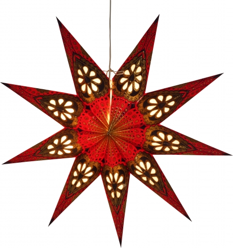 Faltbarer Advents Leucht Papierstern, Weihnachtsstern 60 cm - Feanor