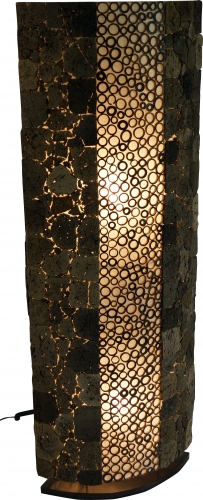 Stehlampe / Stehleuchte,  in Bali handgemacht aus Naturmaterial, Lavastein, Bambus - Lava bamboo 150 cm