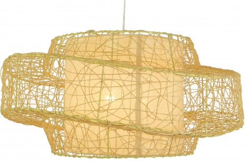 Deckenlampe / Deckenleuchte, in Bali handgemacht aus Naturmaterial, Rattan - Modell Tonga - 28x57x57 cm  57 cm