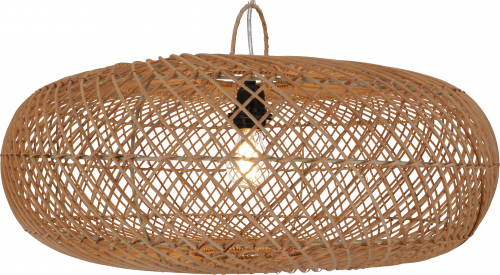 Deckenlampe / Deckenleuchte, in Bali handgemacht aus Naturmaterial, Rattan - Modell Marbella 65 cm