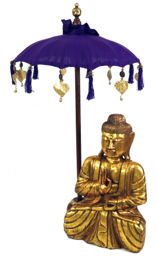 Zeremonienschirm, asiatischer Dekoschirm - mittel / violett - 87x50x50 cm 
