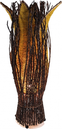 II. Wahl Tischlampe / Tischleuchte `Flores` in Bali handgemacht aus Naturmaterial - 70x20x20 cm 