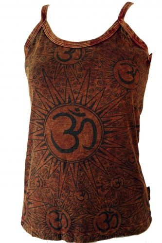 Yoga Top Om, BohoTop, Goastyle Sommertop - rost