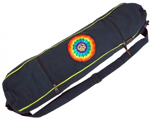 Yoga mat bag rainbow Om - petrol - 65x15x15 cm  15 cm
