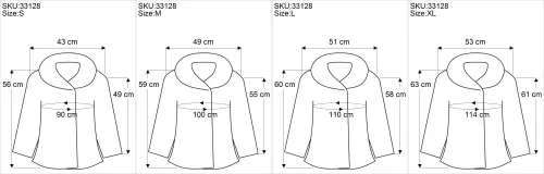 Size - Goa Patchwork Jacke mit Kapuze - braun/grau