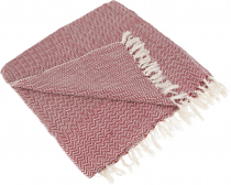 Hamam towel, sauna towel, beach towel - bordeaux red